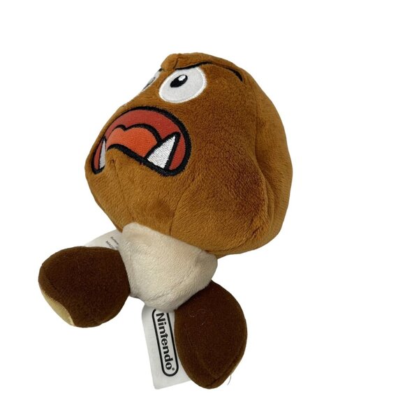 Super Mario Goomba Mushroom Plush Open Mouth Running World Of Nintendo 6 Inch - Picture 6 of 7